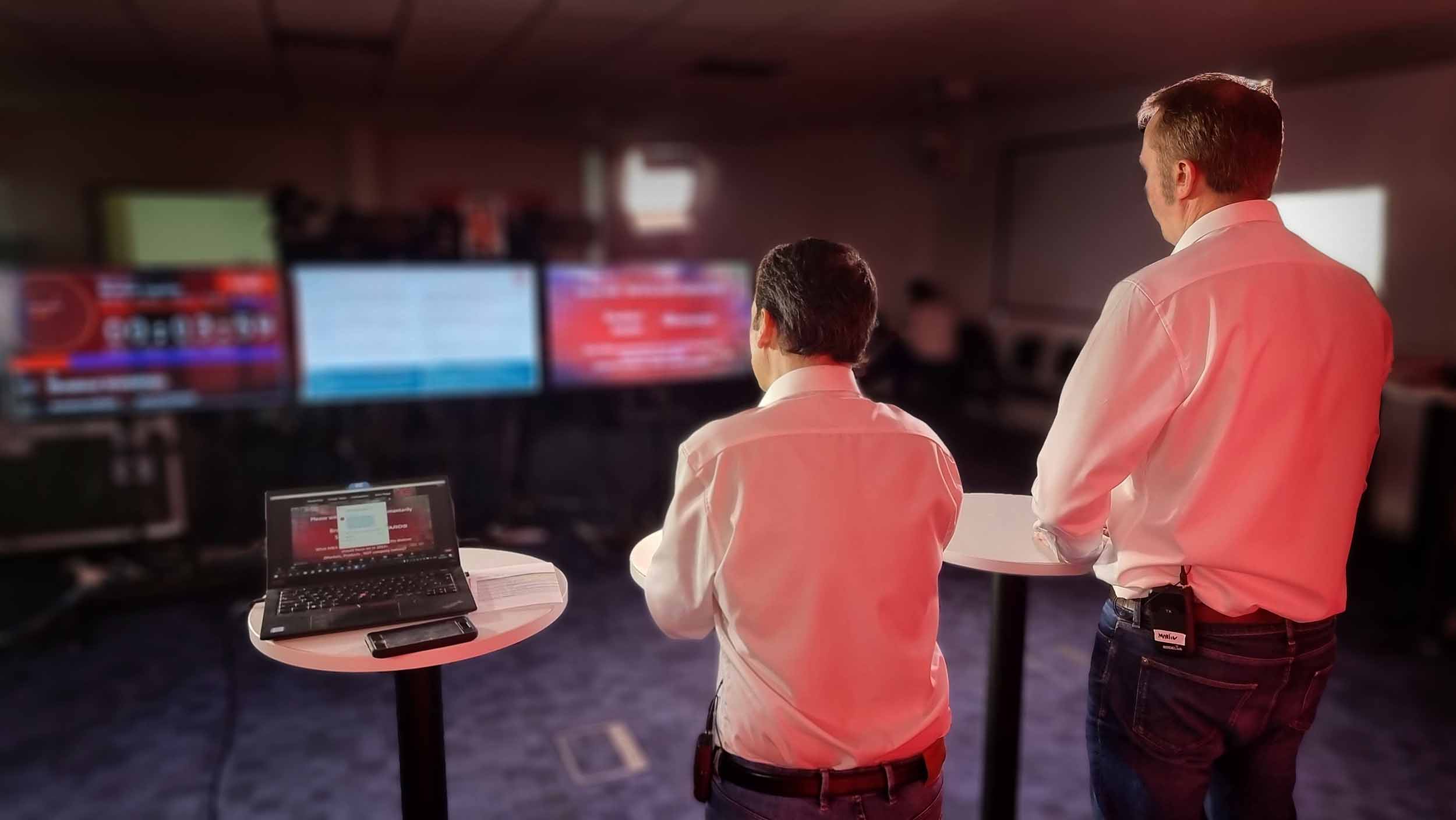 Image of video ad voice over recording studio.